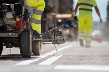 Des travaux dans les rues de barcelone