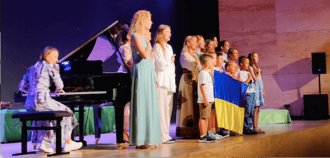 moment du concert pour l'Ukraine