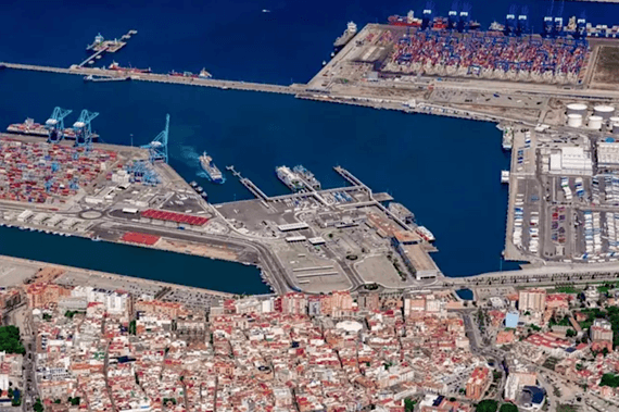 Vista aérea del puerto de Algeciras. - MINISTERIO DE TRANSPORTES