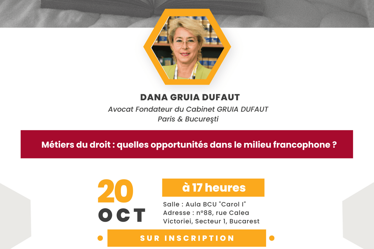 Les jeudis de la fancophonie - les métiers du droit Roumanie