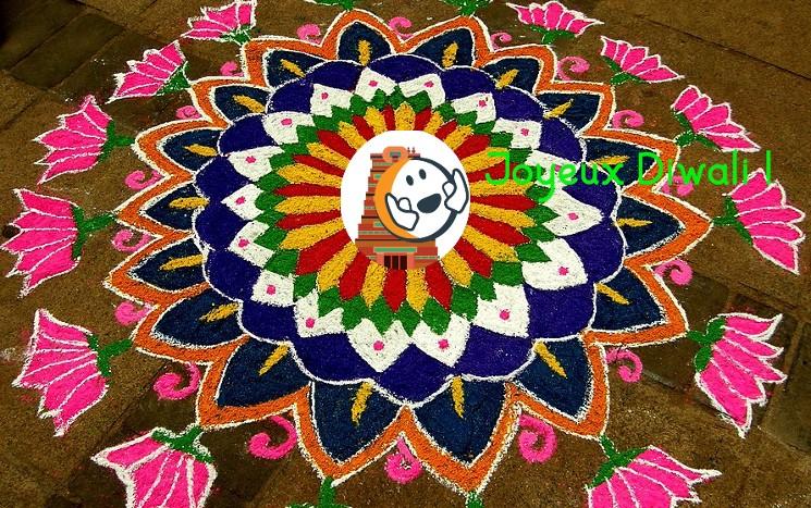 un kolam pour Diwali