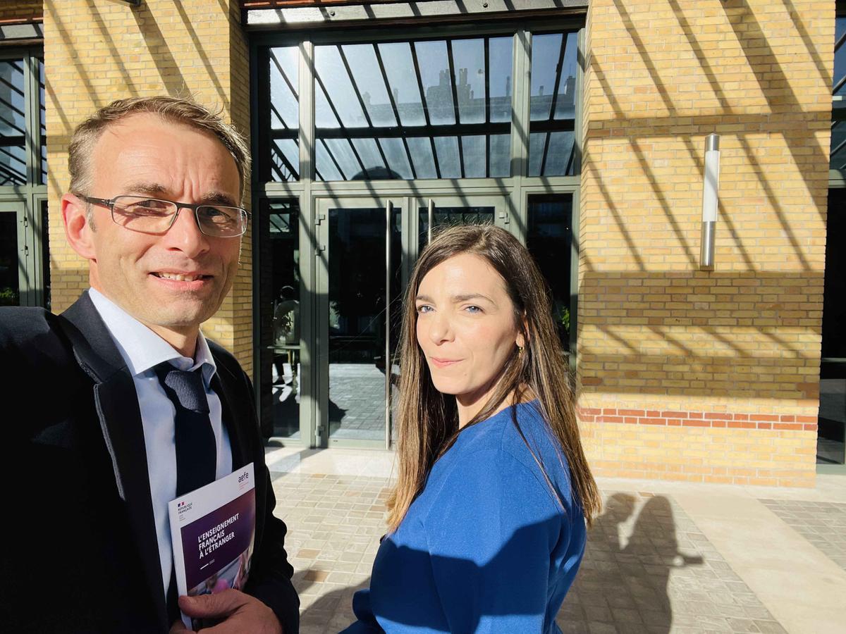 H. Zeller avec L. Helaili conseillère d'Europe du Nord à l'AFE © Henri Zeller