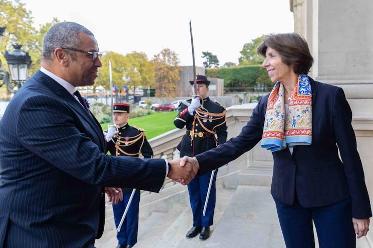 Catherine Colonna ministre des Affaires étrangères rencontre James Cleverly son homologue britannique