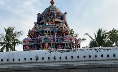 Le temple Arumilgu Marundeeswarar à Chennai vu de dehors