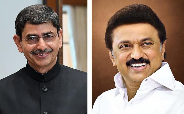 R.R. Ravi, le gouverneur et M.K. Stalin, le ministre en chef du Tamil Nadu