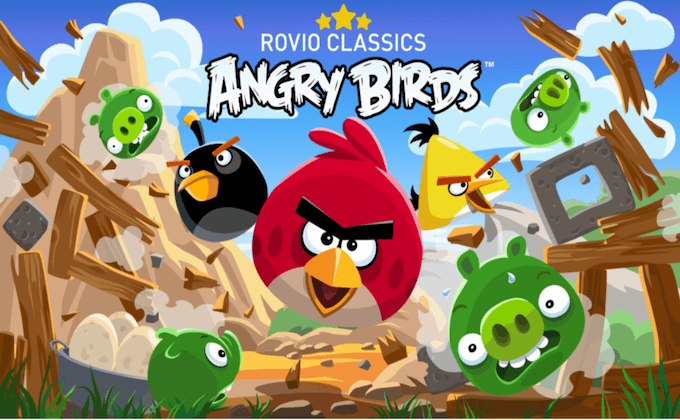 affiche des célèbres angry birds