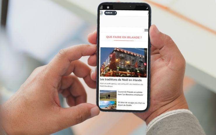 vue mobile du site lepetitjournal.com/dublin