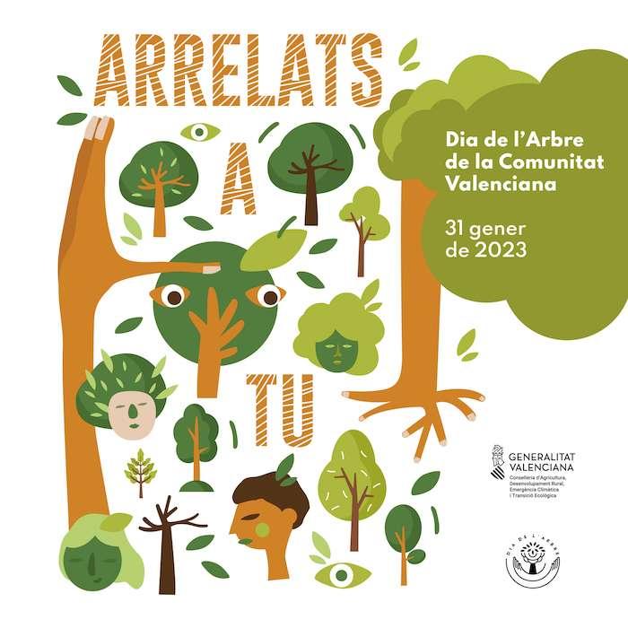 L'affiche de la journée de l'arbre dans la communaute valencienne