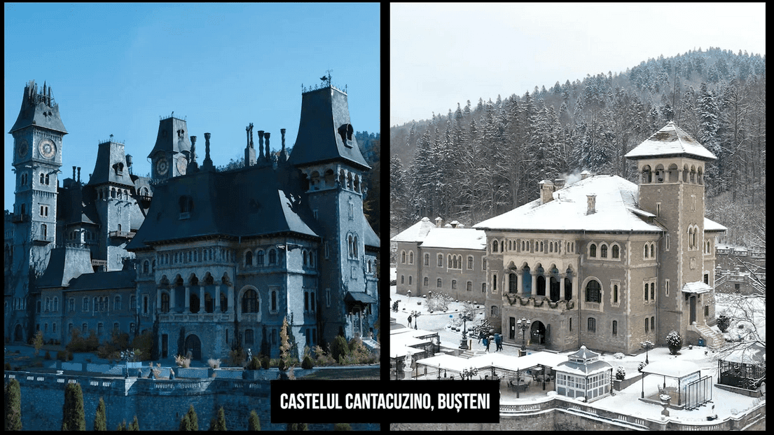 château Cantacuzino à Bustenti où la série Wednesday a été tournée