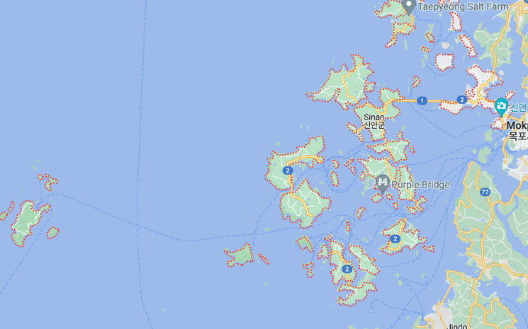 9 pêcheurs disparus dans le district de Sinan en Corée du Sud