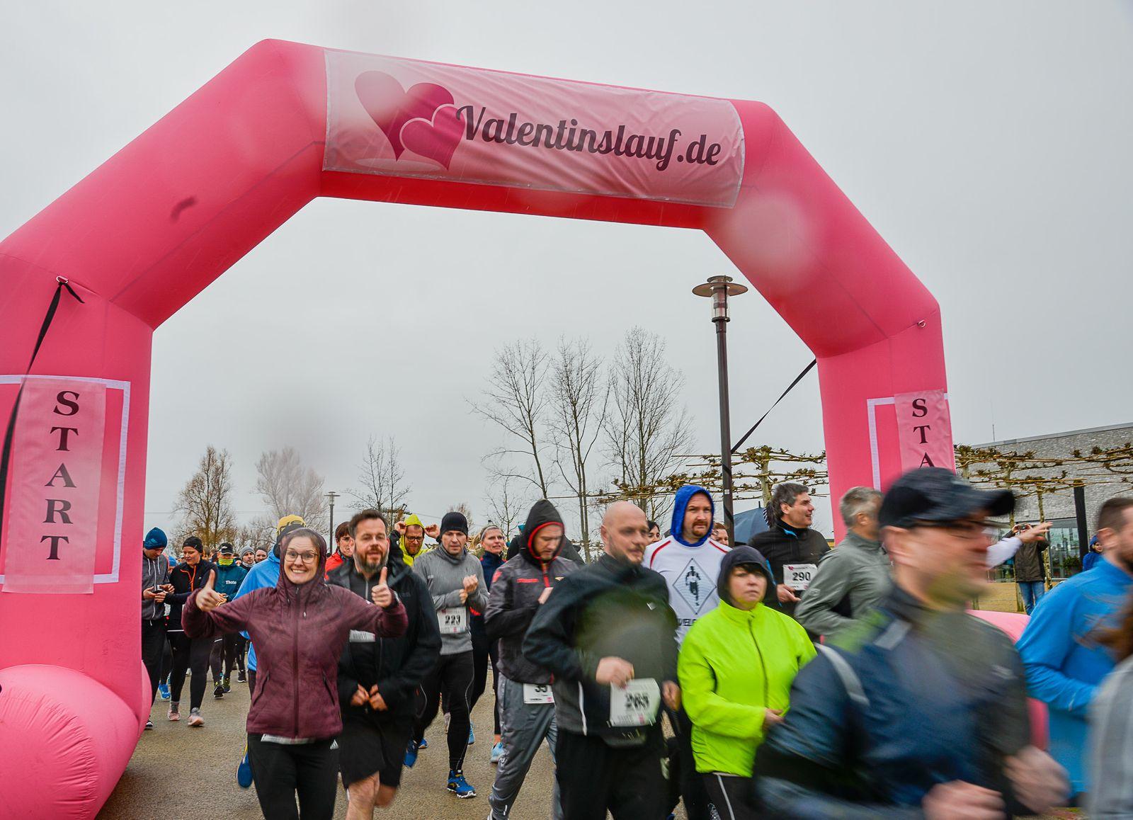 Ligne de départ de la course de la Saint Valentin 2020