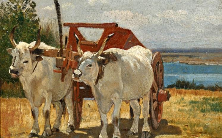 Giovanni-Fattori-Bovi-al-carro-1868-olio-su-cartone-Collezione-Palazzo-Foresti-Carpi