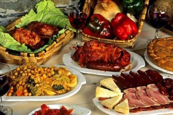 Produits typiques de la cuisine de la région El Bierzo