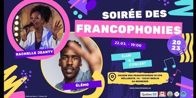 Affiche officielle de la Soirée des francophonies au Centre Français de Berlin