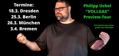 Affiche officielle du spectacle Vollgas de Uckel Philipp