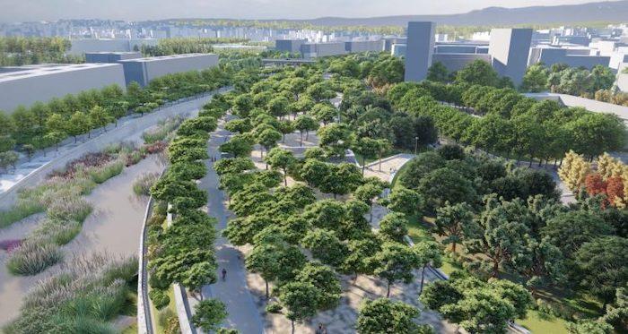 maquette de Madrid-Río après les travaux