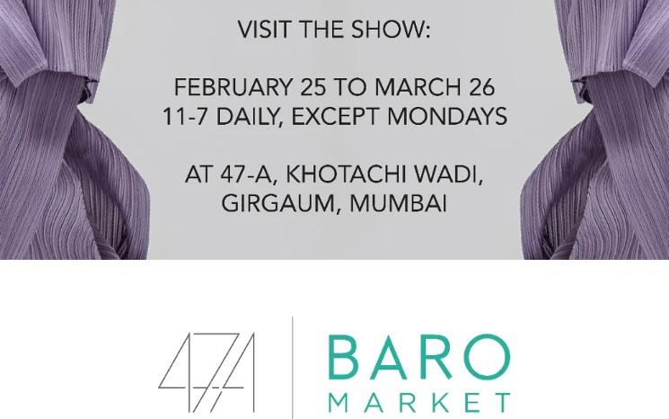 Affiche de l'exposition Issey Miyake à Mumbai