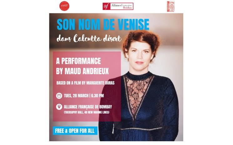 Affiche de la représentation théâtrale de Maud Andrieux