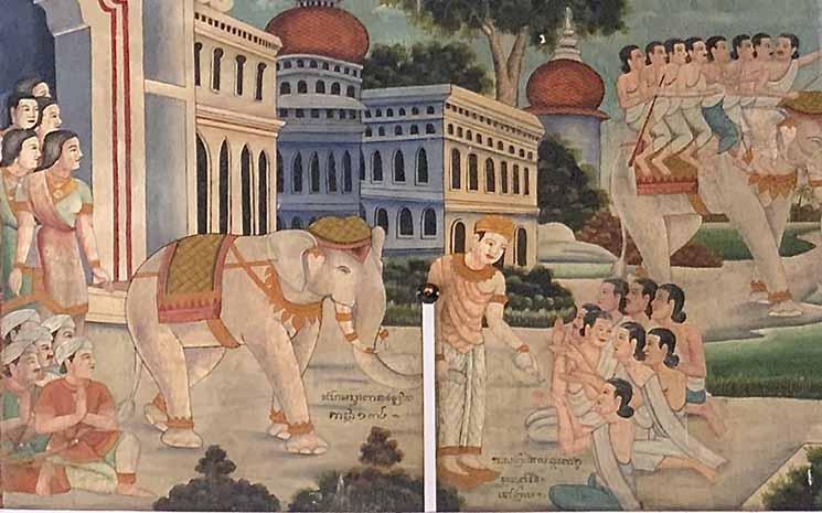 Le Vessantara-jakata dans la peinture murale