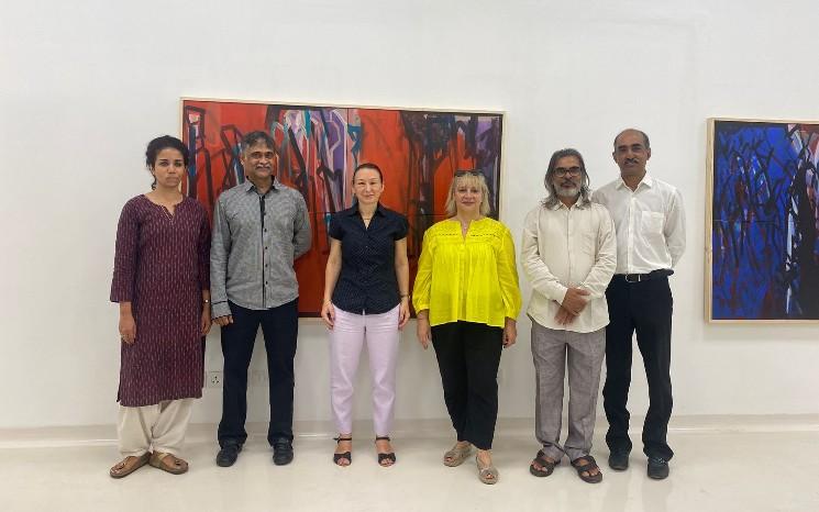 L'inauguration de l'exposition freedom@75 à l'Alliance française de Chennai