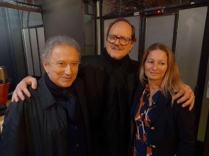 Jean-Éric Bielle avec sa femme Carine Bodart et Michel Drucker