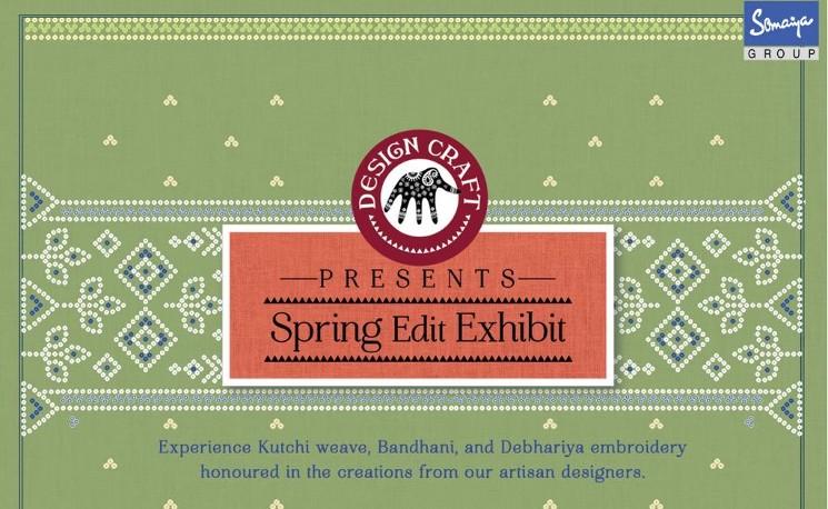 Affiche de l'exposition de textiles du Gujarat "Spring Edit"