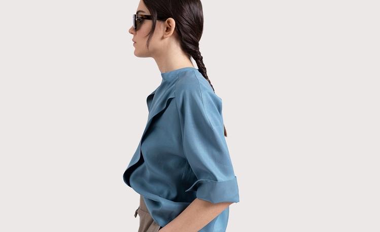 Blouse bleu marque créateur Les Parigotes