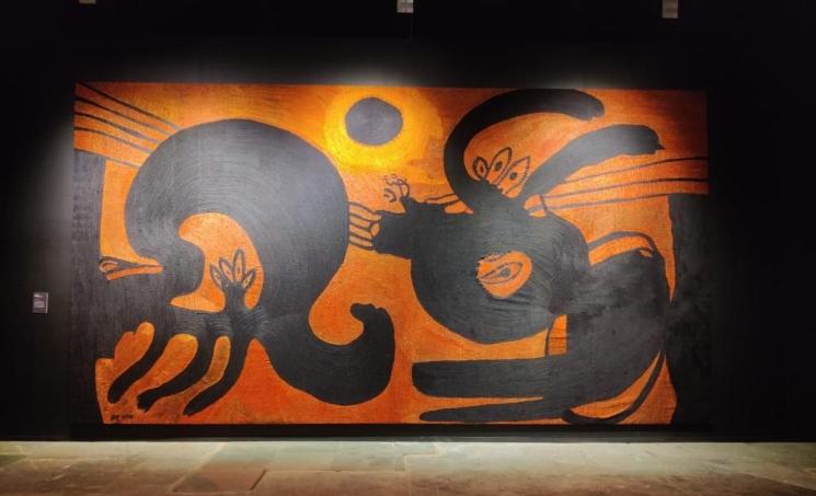 Un des panneaux de l'exposition Mul Mathi