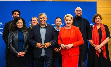 SPD après le vote pour entériner la coalition avec la CDU