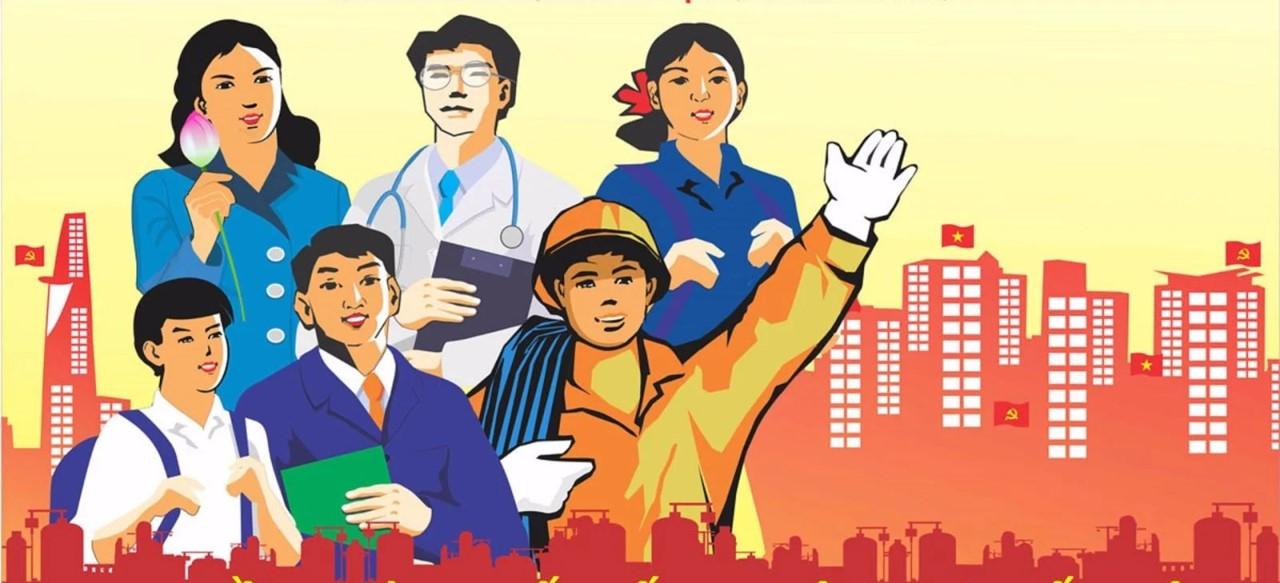 Une affiche du 1er mai au vietnam