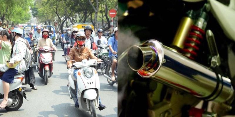 Saigon Kiss : brûlure du pot d'echapement à la jambe au Vietnam