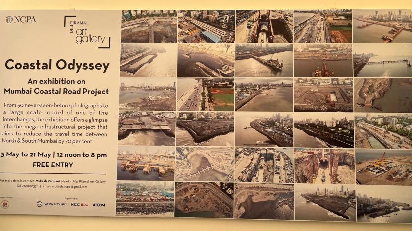 Affiche de l'exposition sur la Coastal Road de Mumbai