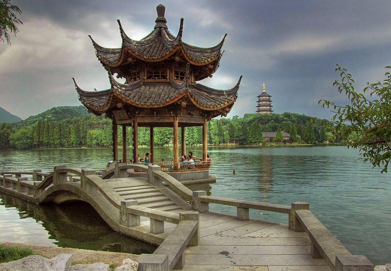 les bords du lac de hangzhou