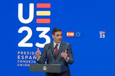 Pedro Sánchez lors de la présentation
