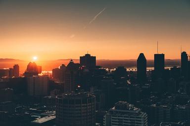 Coucher de soleil à Montréal