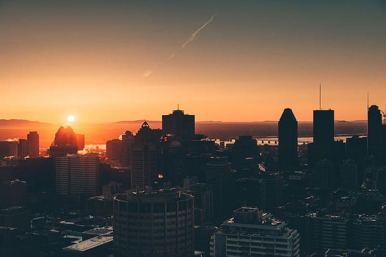 Coucher de soleil à Montréal