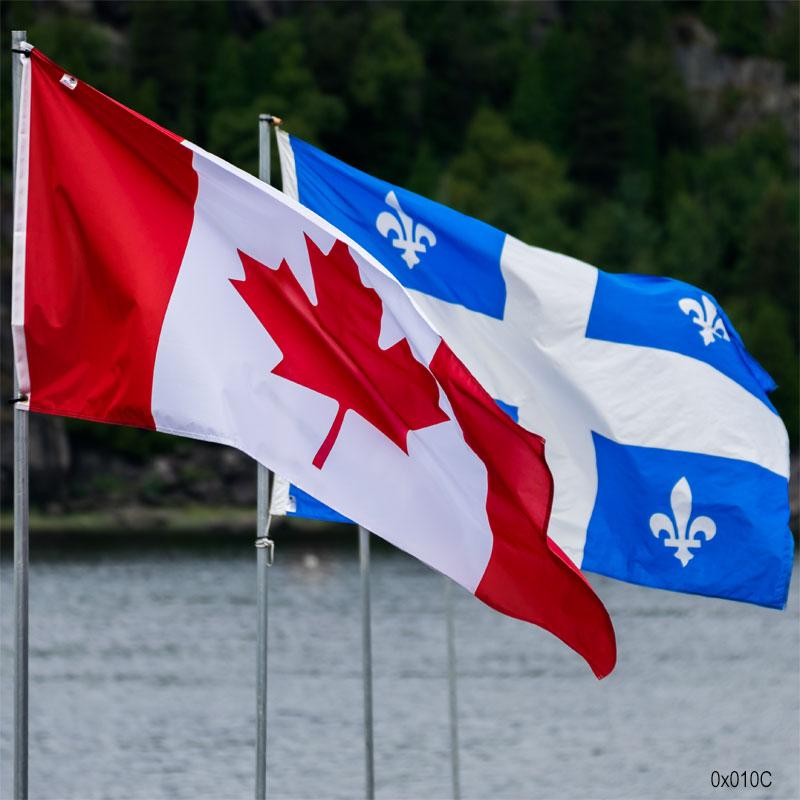 drapeaux Canada et Québec