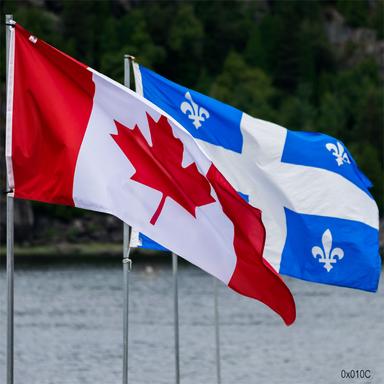 drapeaux Canada et Québec