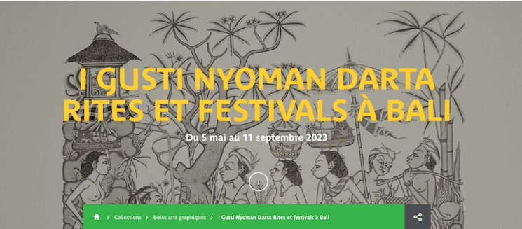 expo quai branly artiste balinais