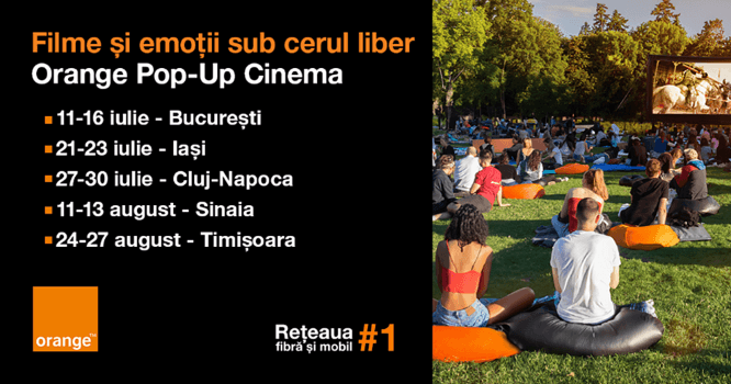 La caravane Orange Pop-Up Cinema se rendra dans cinq villes roumaines cet été
