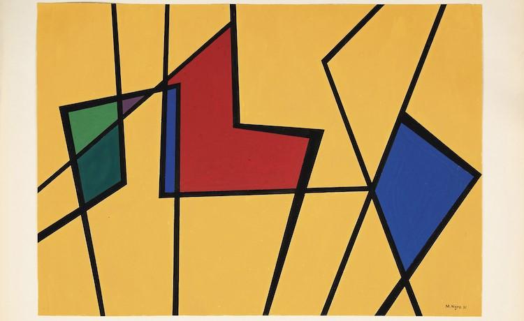 tableau aux formes géométriques de Mario Nigro