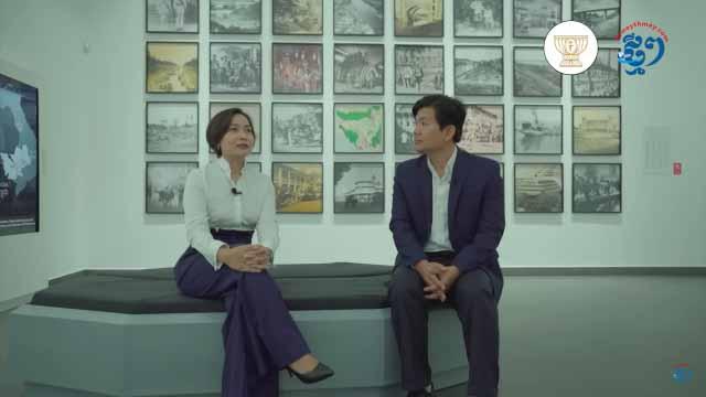 Chea Serey lors d'un entretien avec Leang Delux Photo Chhorn Sophat