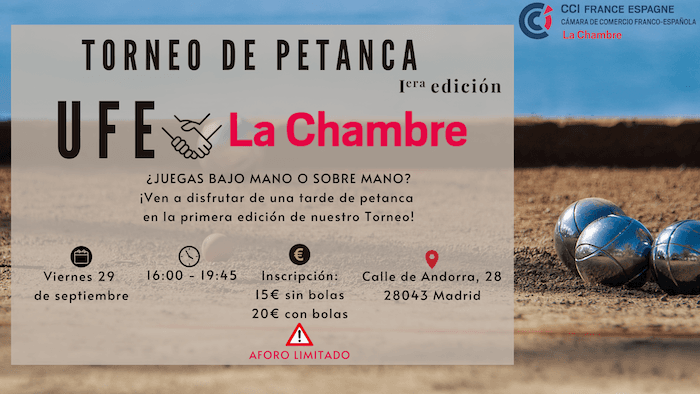 affiche du tournoi de petanque cci UFE