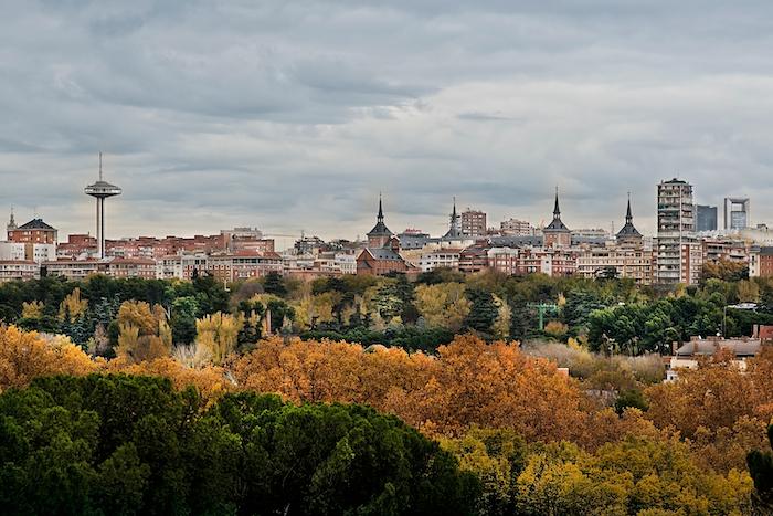 vue panoramique de Madrid en automne
