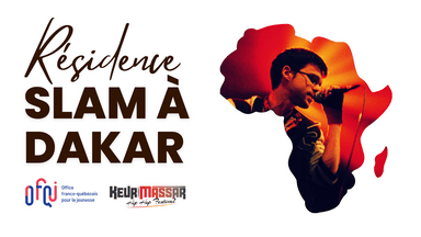 Affiche de la résidence à Dakar du slameur HDW