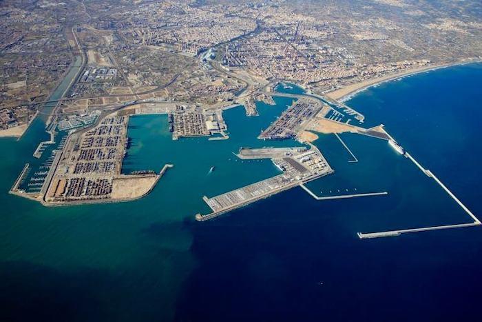 le port Valencia vu du ciel