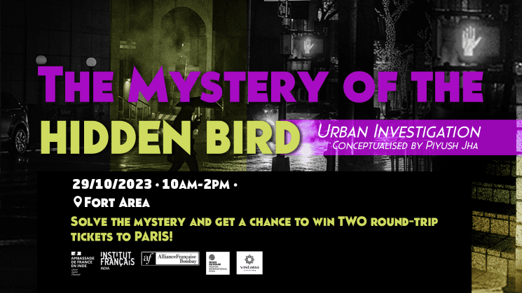 affiche pour le mystère de l'oiseau caché : une enquête urbaine