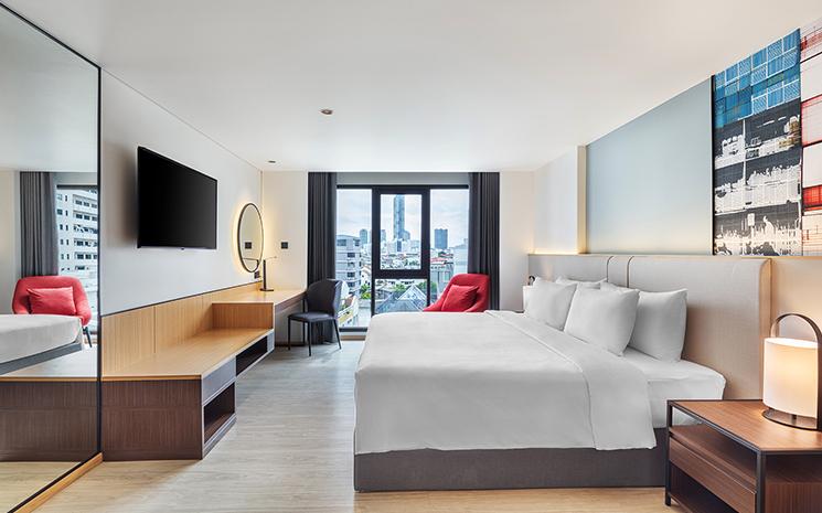 Vue d'une chambre de l'hotel Best Western Sathorn a Bangkok