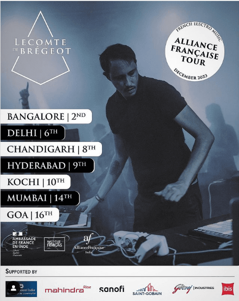affiche de la tournée alliance française de Lecomte de Brégeot