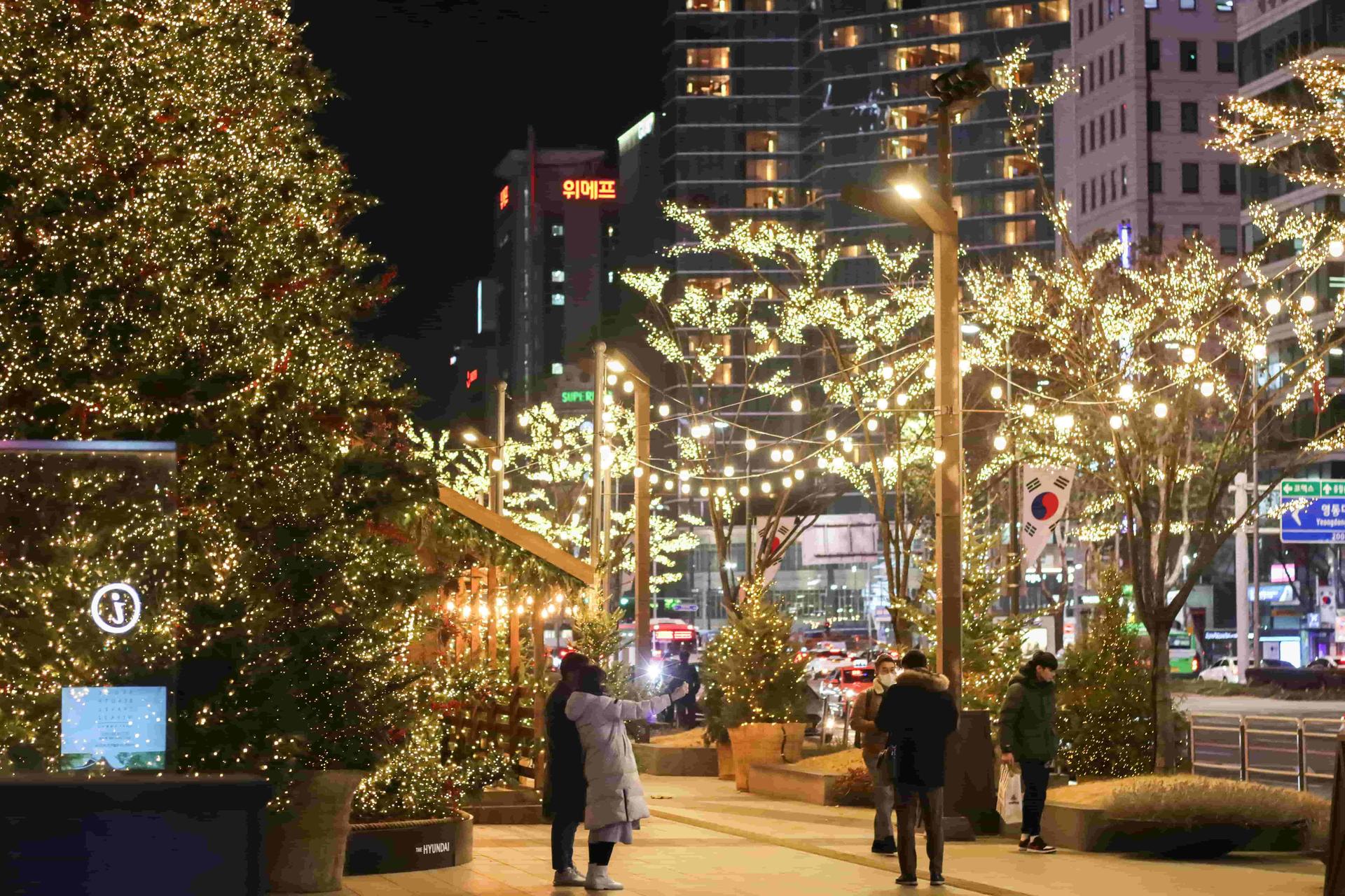 Les décorations de noël à Séoul.